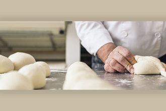 Person baking bread