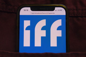 IFF logo on a smart phone