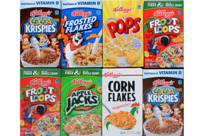 Kellogg cereals