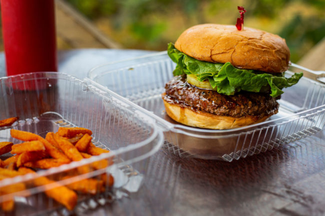 restaurant hamburger meal